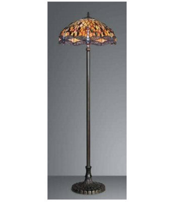 Belofay Stained Glass Handmade Dragonfly Tiffany Floor Lamps For Living Room, Bedroom, And Lounge (16-Inches) - image 1