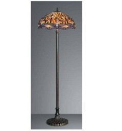 Belofay Stained Glass Handmade Dragonfly Tiffany Floor Lamps For Living Room, Bedroom, And Lounge (16-Inches) - thumbnail 1