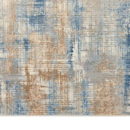 Blue Beige Abstract Modern Easy To Clean Rug For Living Room Bedroom And Dining Room-122Cm X 183Cm - thumbnail 4