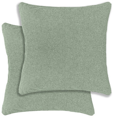Enhanced Living Austin/dallas Textured Pair Of Green Cushion Covers - 43X43Cm - Cases Only - image 1