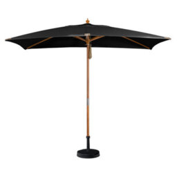 Styx 3M X 2M Deluxe Wooden Parasol In Black - thumbnail 2