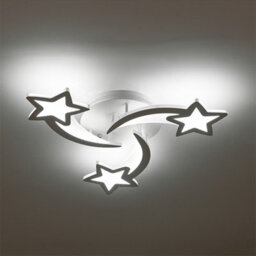 Darphe 45W Five Pointed Star Led Semi-Flush Ceiling Light, Creative White Meteor Ceiling Light - thumbnail 5