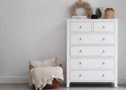 Statement Furniture Brooklyn White 2 Over 4 Chest Of Drawers - thumbnail 1