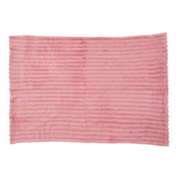 Thehotsale Flannel Super Soft Warm Reversible Fluffy Striped Throw Blanket Pink 150Cm W X 100Cm D Livingroom Bedroom Patio - thumbnail 6