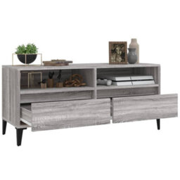 Berkfield Tv Cabinet Grey Sonoma 100X34.5X44.5 Cm Engineered Wood - thumbnail 5