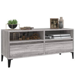 Berkfield Tv Cabinet Grey Sonoma 100X34.5X44.5 Cm Engineered Wood - thumbnail 4