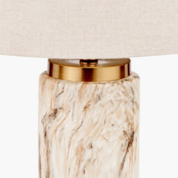 Pacific Lifestyle Natural Stone Effect Ceramic Tall Table Lamp - thumbnail 4