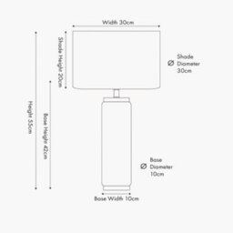 Pacific Lifestyle Natural Stone Effect Ceramic Tall Table Lamp - thumbnail 6