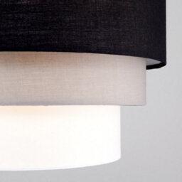 Valuelights Aztec 3 Tier Black Fabric Ceiling Light Shade And Bulb (D)30Cm - thumbnail 5
