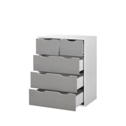 5 Drawer Chest Of Drawers In Grey And White - thumbnail 5