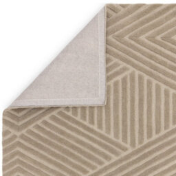 Taupe Handmade Wool Modern Easy To Clean Handmade Geometric Dining Room Bedroom And Living Room Rug-200Cm X 290Cm - thumbnail 6
