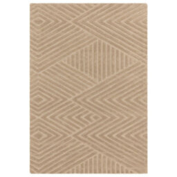 Taupe Handmade Wool Modern Easy To Clean Handmade Geometric Dining Room Bedroom And Living Room Rug-200Cm X 290Cm - thumbnail 7