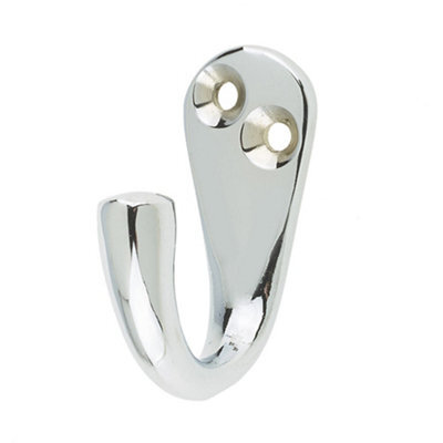 Loops Polished Chrome Single Robe Hook For Stylish Organization - Wall Mounted Clothing Hook - image 1