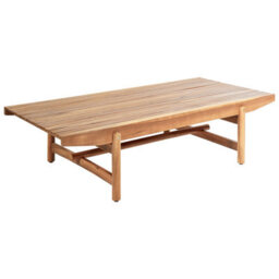 Beliani Garden Coffee Table Giaveno 145 Cm 79 Cm Acacia Wood Brown - thumbnail 1