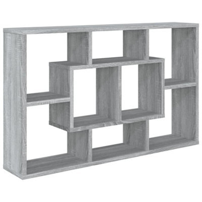 Vidaxl Wall Shelf Grey Sonoma 85X16X52.5 Cm Engineered Wood - image 1