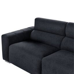 Beliani Sofa 3 Seater Fauskan Fabric Black - thumbnail 8