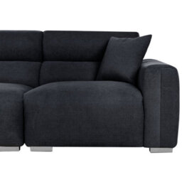 Beliani Sofa 3 Seater Fauskan Fabric Black - thumbnail 6