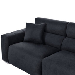 Beliani Sofa 3 Seater Fauskan Fabric Black - thumbnail 7