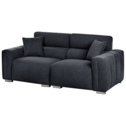 Beliani Sofa 3 Seater Fauskan Fabric Black - thumbnail 4