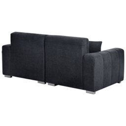 Beliani Sofa 3 Seater Fauskan Fabric Black - thumbnail 5