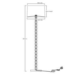 Pagazzi Lighting Pagazzi Kayleigh Wooden Floor Lamp With Tapered Shade - thumbnail 6