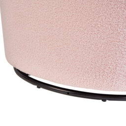 Beliani Swivel Armchair Davik Boucle Pastel Pink - thumbnail 8