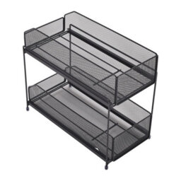 2 Tiers Kitchen Under Sink Storage Organiser Shelf Spice Rack - thumbnail 1