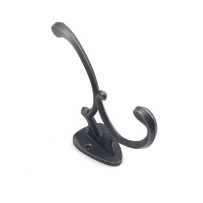 Oakcrafts - Antique Cast Iron Addison Coat Hook 125mm - Pack Of 4 - image 1