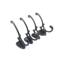 Oakcrafts - Antique Cast Iron Addison Coat Hook 125mm - Pack Of 4 - thumbnail 3