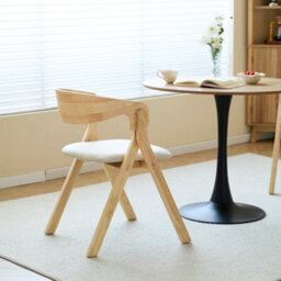 Nordlys Set Of 2 Scandinavian Dining Chairs In Solid Wood And Fabric Beige Exotic Boho Dining Room - thumbnail 8