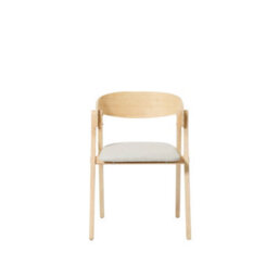 Nordlys Set Of 2 Scandinavian Dining Chairs In Solid Wood And Fabric Beige Exotic Boho Dining Room - thumbnail 9