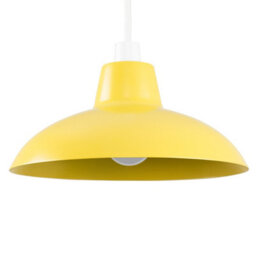 Valuelights Civic Metro Yellow Ceiling Shade And Bulb (D)28.8Cm