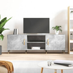 Berkfield Tv Cabinet Concrete Grey 150X30X50 Cm Engineered Wood - thumbnail 1