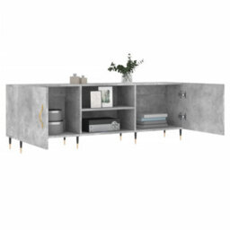 Berkfield Tv Cabinet Concrete Grey 150X30X50 Cm Engineered Wood - thumbnail 4