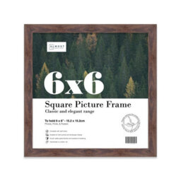 6X6 Walnut Picture Frame (15.2 X 15.2Cm) Poster, Photo, Artwork, Gallery Wall Or Print - thumbnail 1