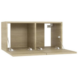 Berkfield Hanging Tv Cabinets 2 Pcs Sonoma Oak 60X30X30 Cm - thumbnail 6