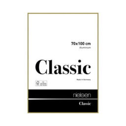 Nielsen Classic Polished Gold Aluminium Picture Frame 70X100Cm - With Float Glass And Push/turn Clips - thumbnail 1