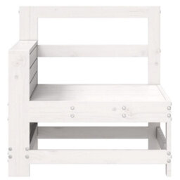 Berkfield Garden Armrest Sofa White 69X62X70.5 Cm Solid Wood Pine - thumbnail 4