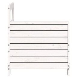 Berkfield Garden Armrest Sofa White 69X62X70.5 Cm Solid Wood Pine - thumbnail 5