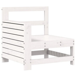 Berkfield Garden Armrest Sofa White 69X62X70.5 Cm Solid Wood Pine - thumbnail 2