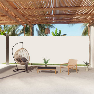 Berkfield Retractable Side Awning Cream 220X1000 Cm - image 1