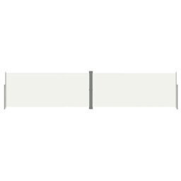 Berkfield Retractable Side Awning Cream 220X1000 Cm - thumbnail 2
