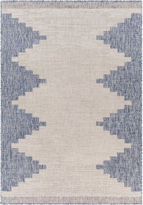 Livabliss Eagean-Global Blue Grey Taupe Off-White In- & Outdoor Rug 130 X 180 Cm Easy Care, Non Shedding - image 1