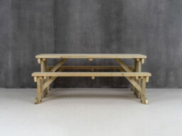 Arbor Garden Solutions Abies Wooden Picnic Bench And Table Set, Outdoor Dining Set (6Ft, Natural Finish) - thumbnail 5