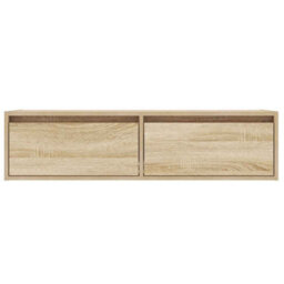 Berkfield Tv Cabinet With Led Lights Sonoma Oak 100X35.5X25 Cm - thumbnail 7