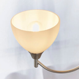 Anson Lighting Royal 3Lt Pendant Light Finished In Satin Chrome Plate And Matt Opal Glass - thumbnail 6