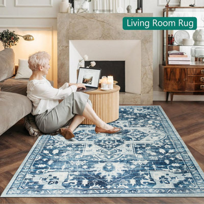 Ameha Tranquil Casmere Extra Large Rugs Nonslip Turkish Carpets 200 X 290 Cm Living Room Bedroom Rug - image 1