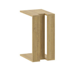 Decortie Muju Modern C-Shape Side End Coffee Table Multipurpose Sofa Lap Oak H 57Cm - thumbnail 2