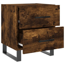 Berkfield Bedside Cabinets 2 Pcs Smoked Oak 40X35X47.5 Cm Engineered Wood - thumbnail 8