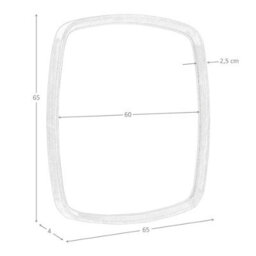 Angel Cerda Square Modern Walnut Wall Mirror - thumbnail 8
